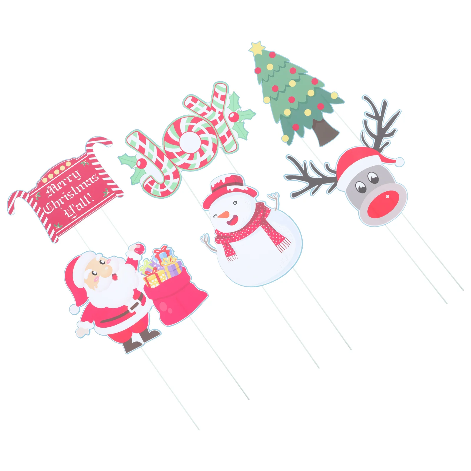 

6 Pcs Christmas Yard Signs Sturdy Plastic Durable Long Lasting Suitable Home Office Party Venue Festive Decor Outdoor Garden