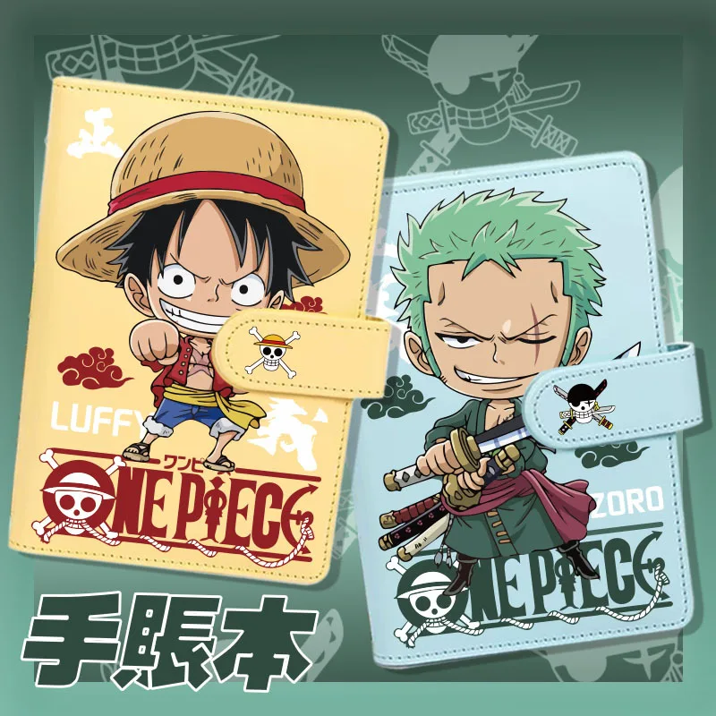 New One Piece Anime Figures Notebook Luffy Zoro Nami Usopp High-Looking Creative Student Children's Portable Handheld Diary Gift