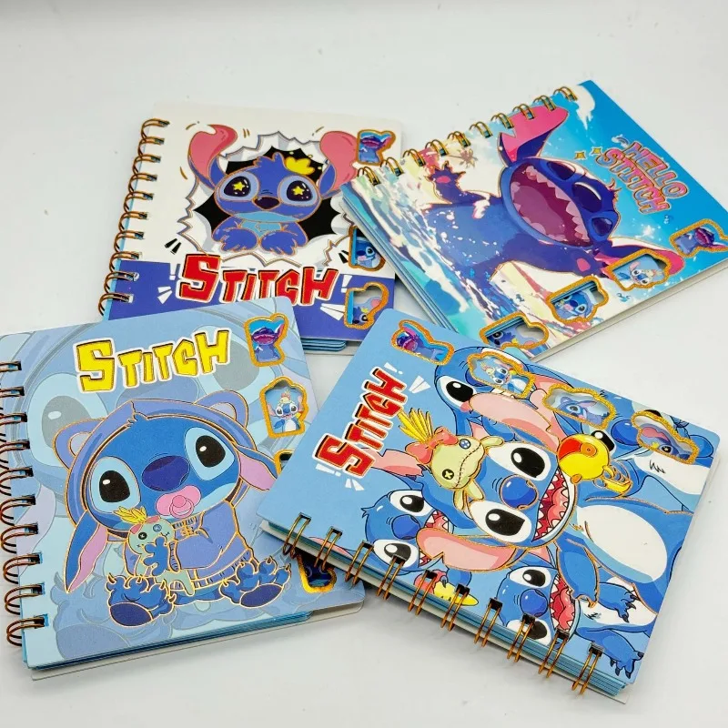 A7 ديزني غرزة أجهزة الكمبيوتر المحمولة جاذبية للغاية الكرتون الملاك فلاش الليزر لفائف كتاب المحمولة مذكرات الطالب القرطاسية هدايا الطفل #6