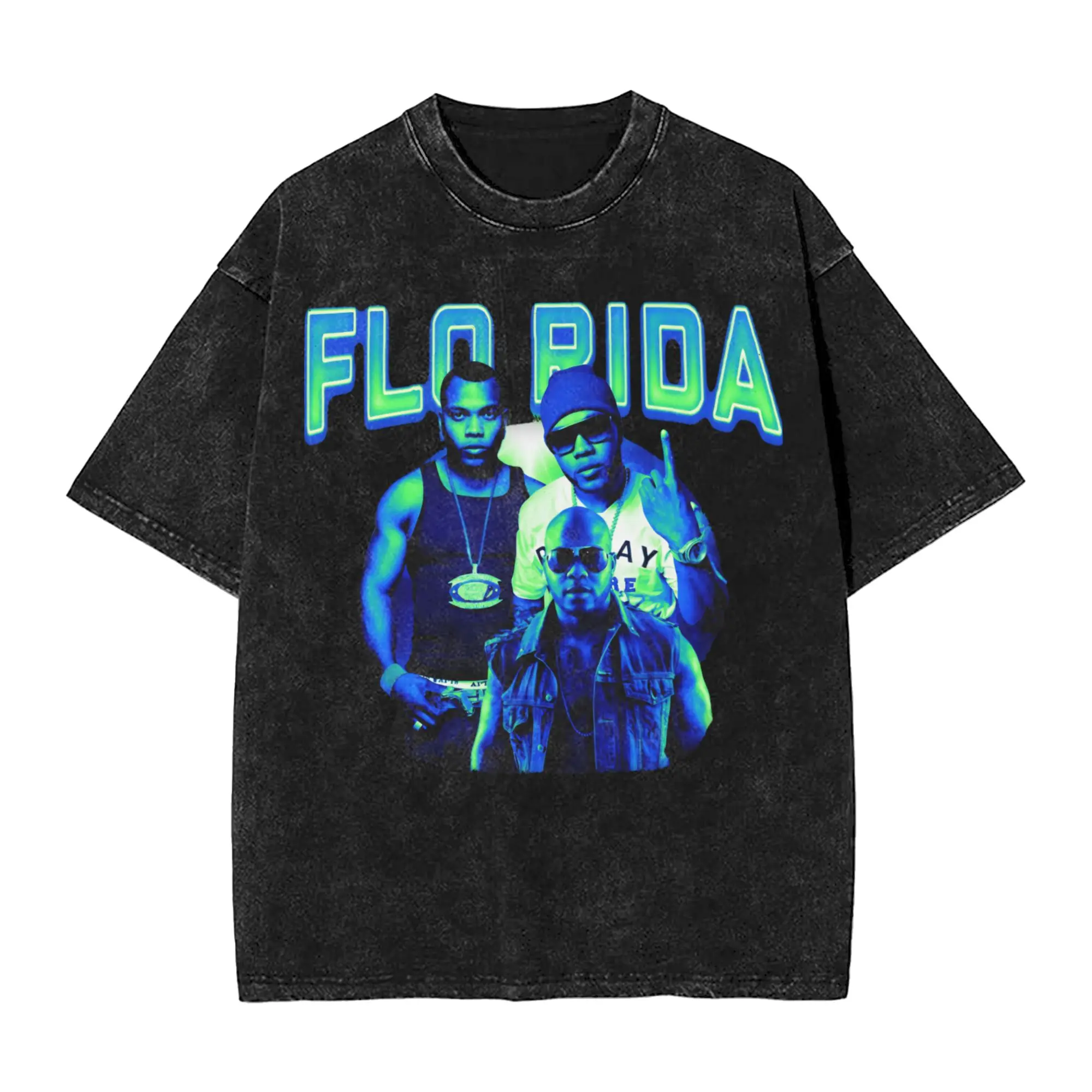  Flo Rida hip hop rapper T Shirt Hip Hop Washed 100% Cotton Oversize T-Shirt  Novelty for Men Women Streetwear Printed Tees