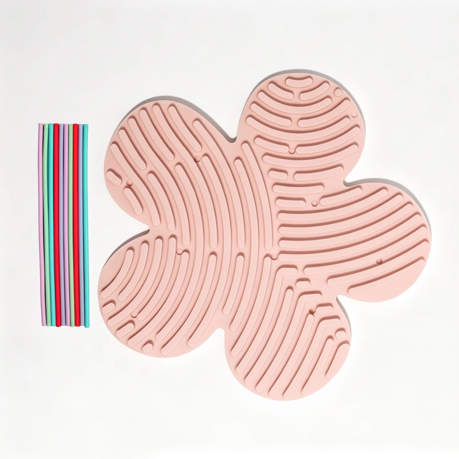 Silicone Activity Board with Strips Tactile Sensory Threading Board Sensory Fidget Toy Soft Silicone Fidget Toy Quiet