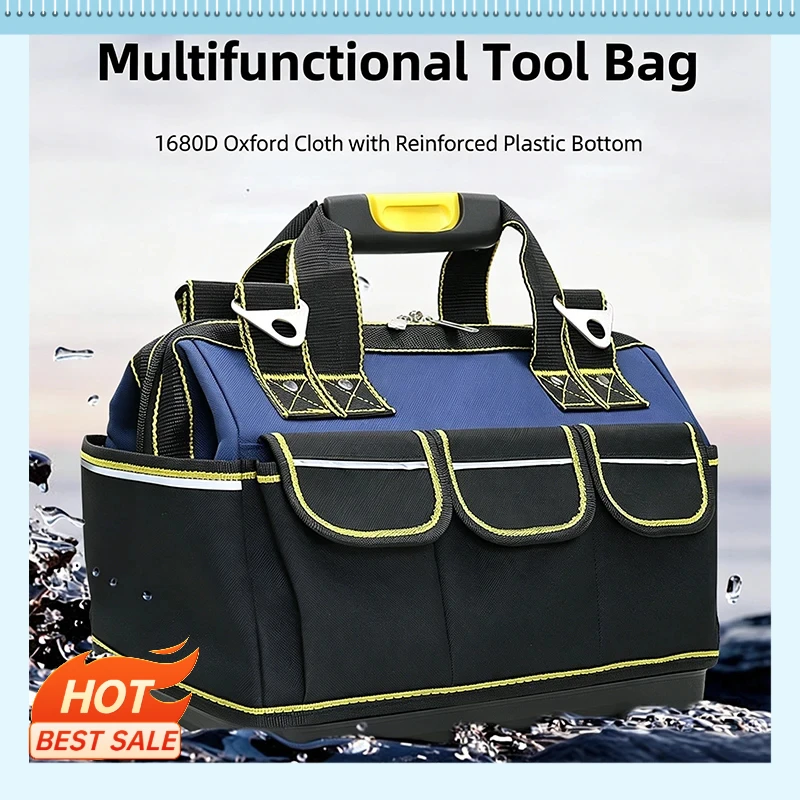 Multifunctional 13in-21inch Tool Bag Thicken big Capacity Waterproof Wear-Resistant Toolkit MultiPocket Electrician Storage Bag