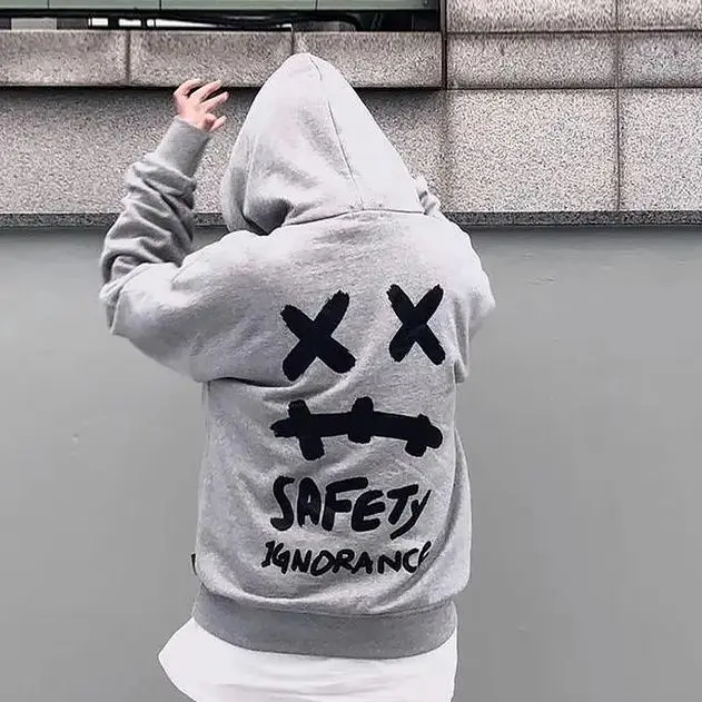 

2025 American Hooded Sweatshirt New Autumn and Winter Loose Couple Letter Versatile Hoodie Long-sleeved Coat