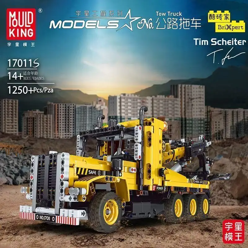 

Mould King 17011 Technical Truck Toys The MOC-43434 Tow Truck Building Block Assembly Car Brick Set Kids Christmas Gift