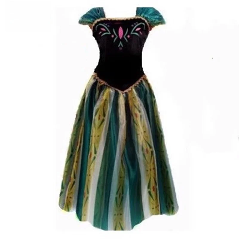 

Хэллоуин Косплей Юбка принцессы Анны Королева Коронационный костюм Тема фильма Женская традиционная национальная одежда