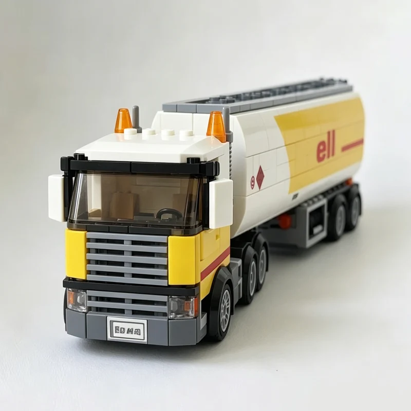 

398PC City Car Model MOC Building Bricks Heavy Duty Fuel Tanker Truck Modular Technology Children Assemble Toy Suit Holiday Gift