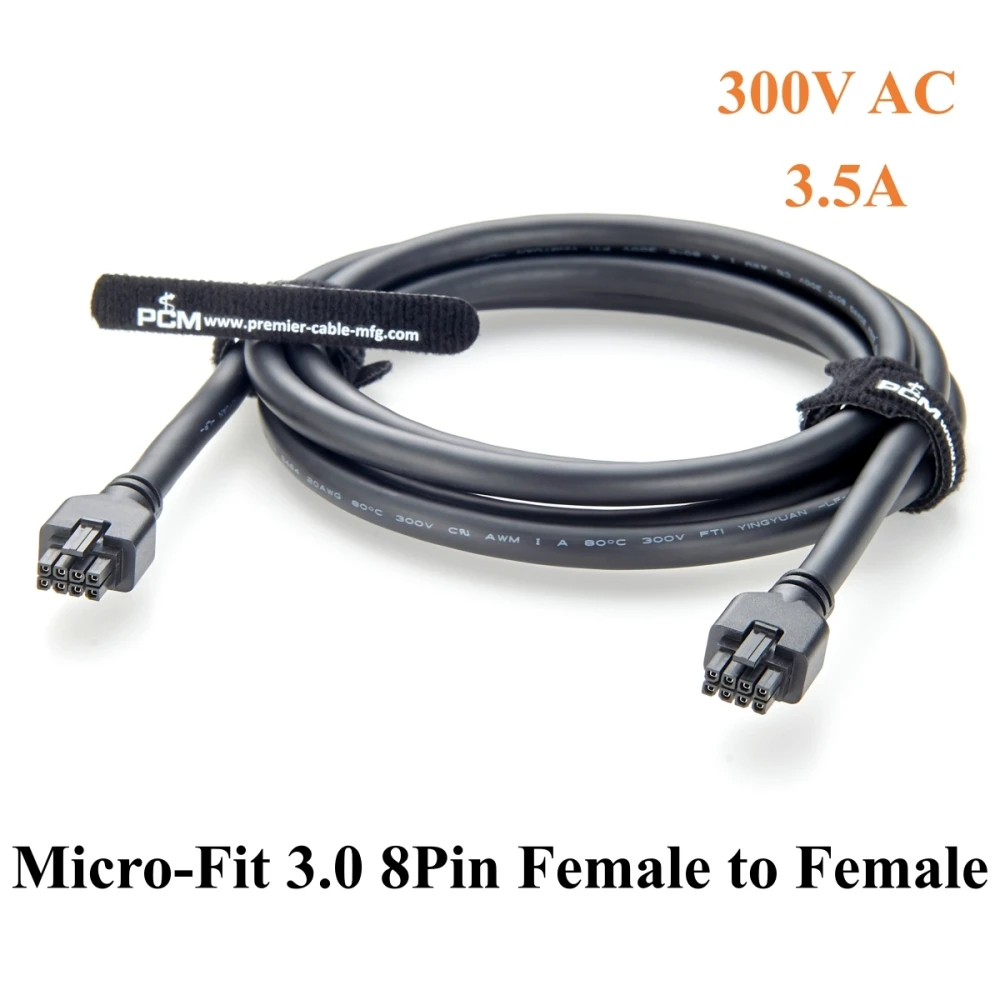 43025-0800 Micro-Fit 3.0 8 Pin Dual Row Cable Female to Female Receptacle Socket Power Signal Wire Compatible Molex 2451320820