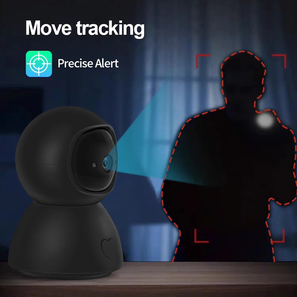 2MP TUYA 미니 클라우드 스토리지 Wifi 실내 보안 카메라 SECTEC 원 키 호출 이동 추적 개인 모드 감시 캠