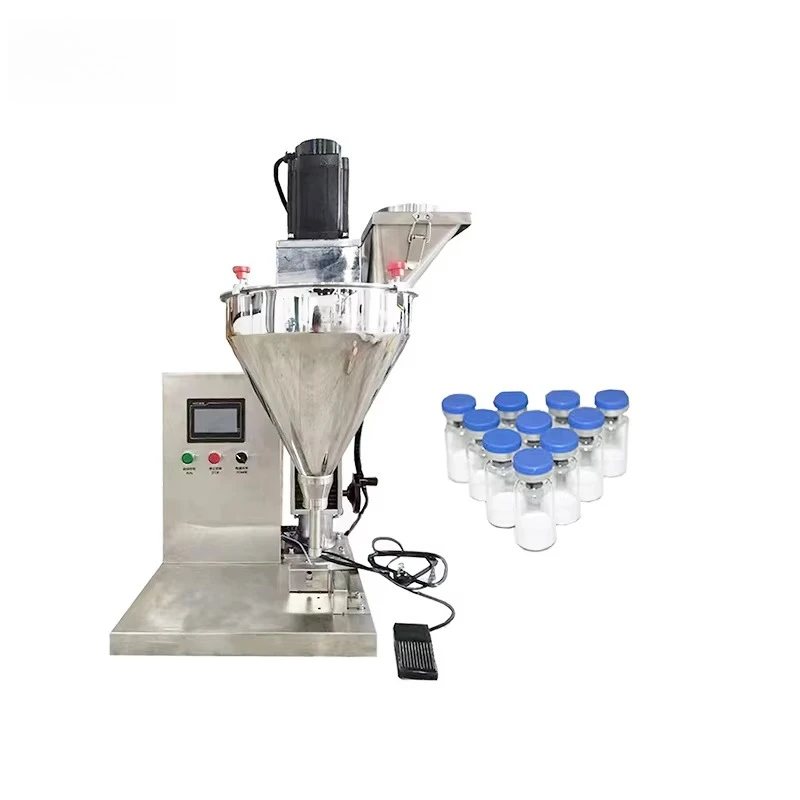 Wholesale Compact Desktop Vial Dry Powder Filling Machine Semi-Automatic Auger Screw For Beverages For Small Manual Vials Glass
