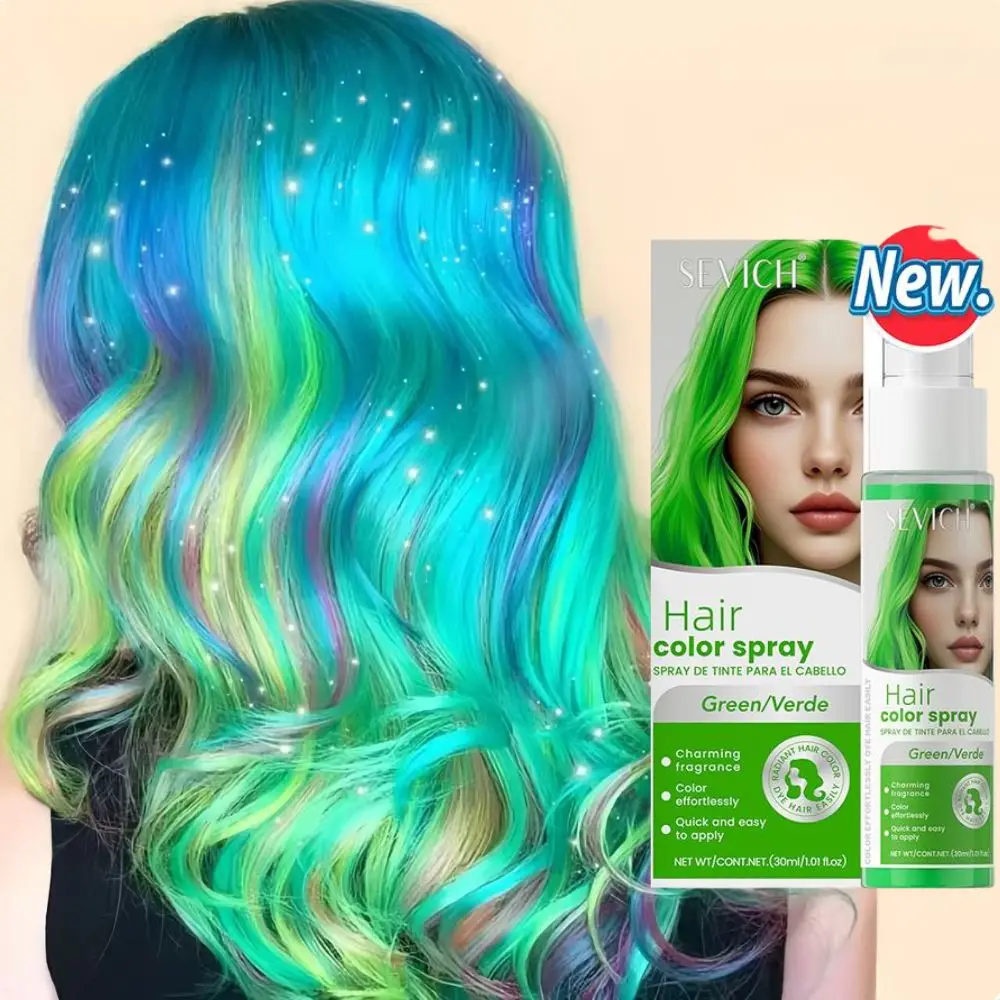 

8 Colors Hair Color Spray Disposable Purple Plant Hair Dye Can Cover White Hair For Halloween Cosplay Temporary Quickly Dye Hair
