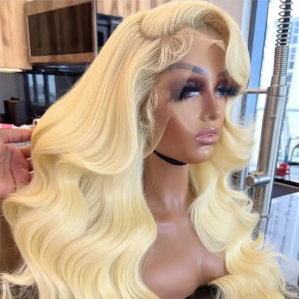 

30 40 Inches Body Wave 613 Honey Blonde Lace Wig HD Transparent 13x4 Lace Front Human Hair Wigs Colored 13x6 Lace Frontal Wigs