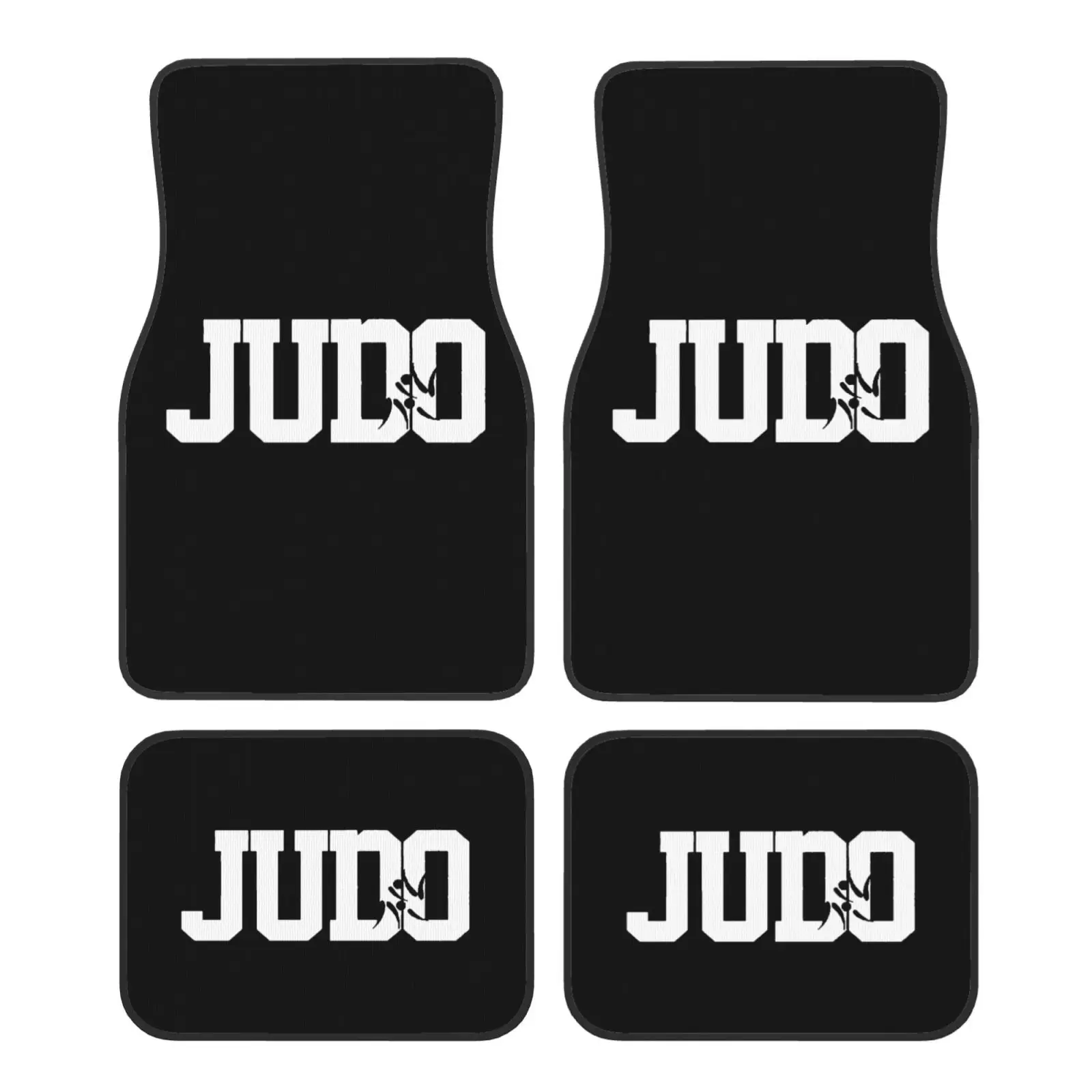 

Автомобильные коврики с буквенным принтом Judo из 4-х шт. Нескользящие передние и задние резиновые коврики для ног Ковры Защитные коврики для пола Подходит для большинства автомобилей