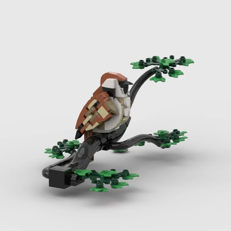 MOC Creative Parrot Seagull Mountain Sparrow Animal Series Building Blocks DIY Children's Puzzle Assembly Toys Birthday Ornament