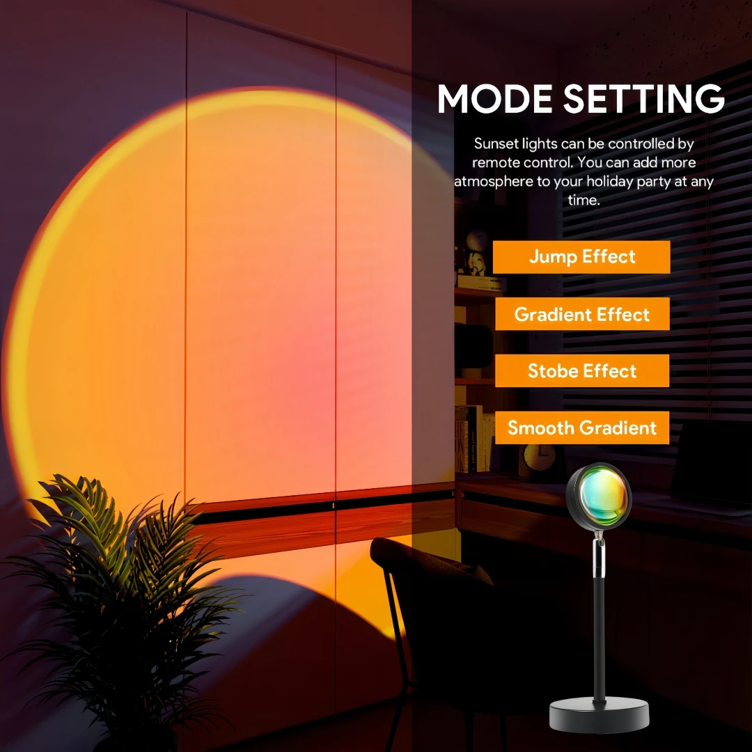 Sunset Lamp with Remote, 16 Colors Multicolor Changing LED Night Light, Photography Selfie Party, Decor Xmas Gifts for Women