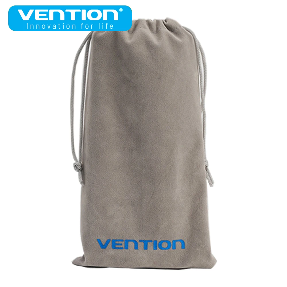 

Vention 20*11cm Velvet Pouch Bag for Powerbank TWS Bluetooth Earphone Mobile Phone Accessories Drawstring Protection Storage Bag