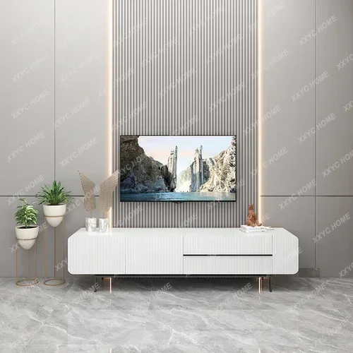 new Yj-Nordic Light Luxury TV Cabinet, Modern Minimalist TV Locker, Minimalist Italian Heightened ss 26
