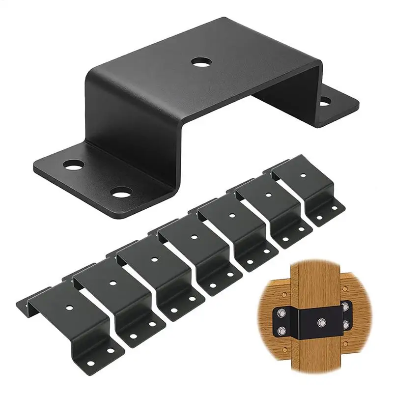 8Pcs/set Trailer Stake Pocket Trailer Side Rail Bracket Heavy Duty Utility Trailer Side Rail Pocket for Vehicle Van