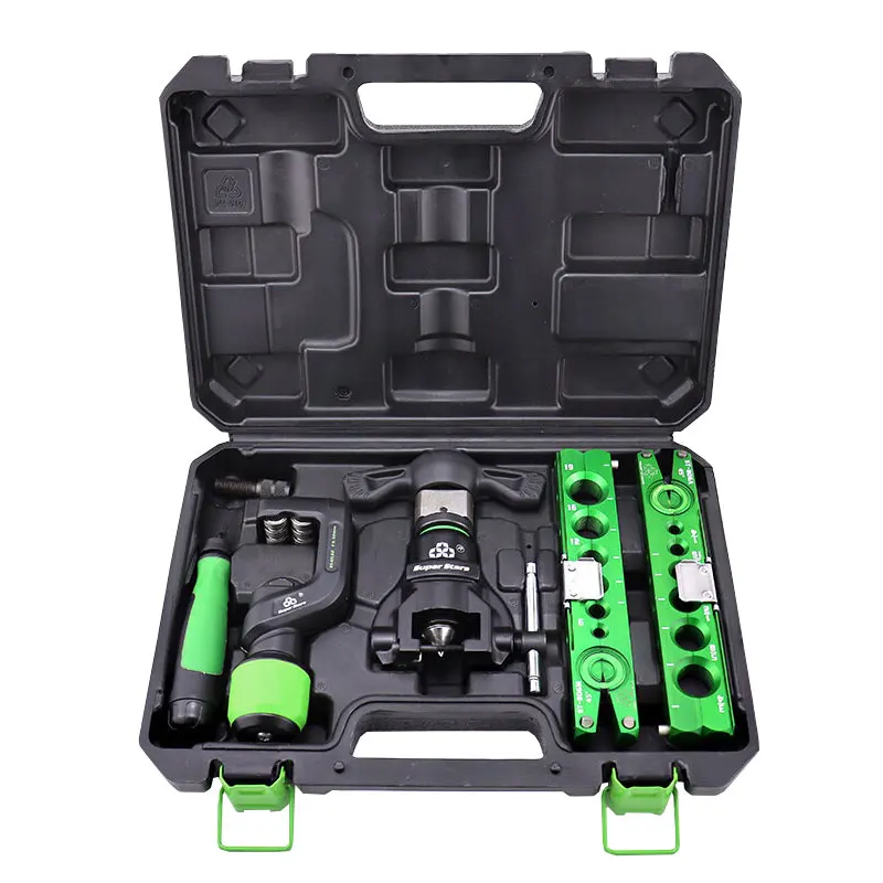 Handheld & Electric Dual-Use Flaring Tool Set for Air Conditioning Copper Pipes - Eccentric Flaring Tool, Ratchet Electric Hole