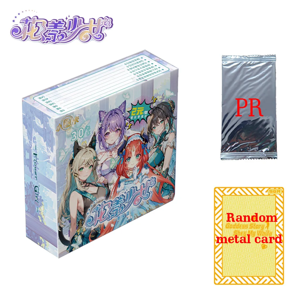 Goddess Story Flower Girl Collection Cards Booster Box Waifu Card Tcg Anime Cute Girl Bikini Game Card Child Table Toys For Gift