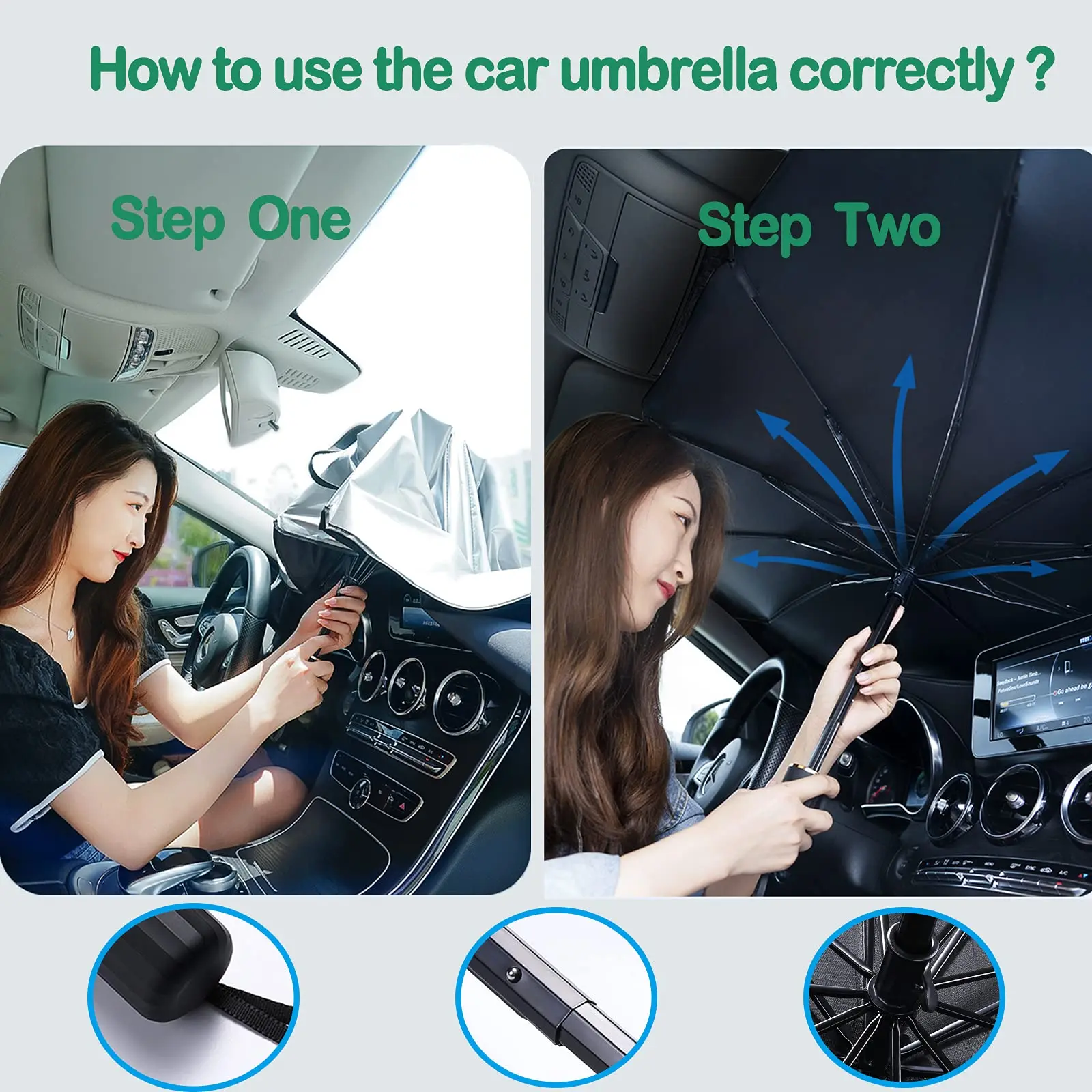 مظلة مظلة السيارات العزل الشمس حماية سيارة الشمس الظل حامي المظلة الزجاج الأمامي المظلة لملحقات تظليل السيارات