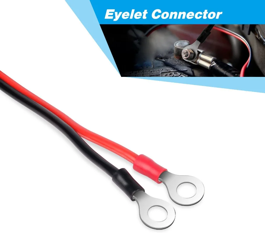 Conector de Clip de cocodrilo de batería de fusible 30A, Cable de carga de extensión, adaptador de liberación rápida, desconexión para coche y motocicleta