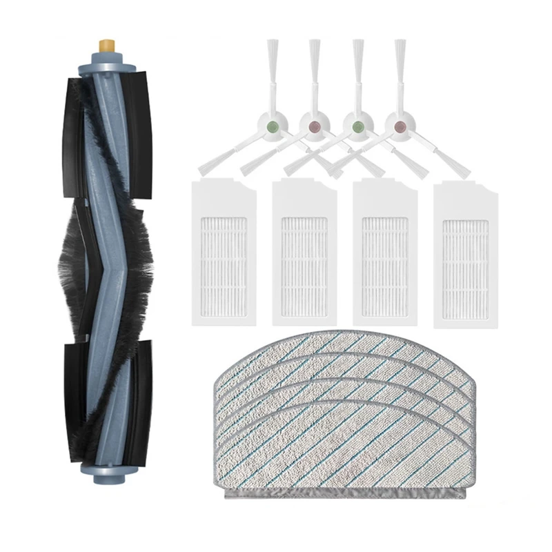 

ABXF-Replacement For ECOVACS DEEBOT T10 PLUS Robot Vacuum Cleaner Spare Parts Accessories Main Brush Side Brush Mop Rag