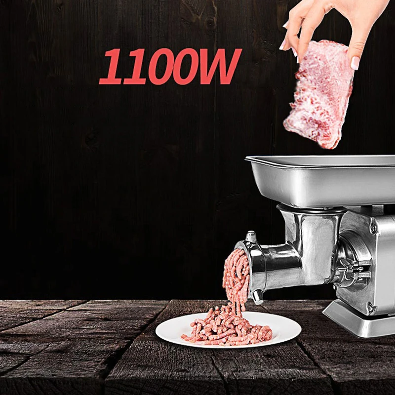 เครื่องบดเนื้อไฟฟ้าเครื่องบดเนื้อเครื่องบดอาหารสำหรับงานหนักเครื่องใช้ในครัวเครื่องบดเชิงพาณิชย์ทำจากสเตนเลสสตีลสูงสุด