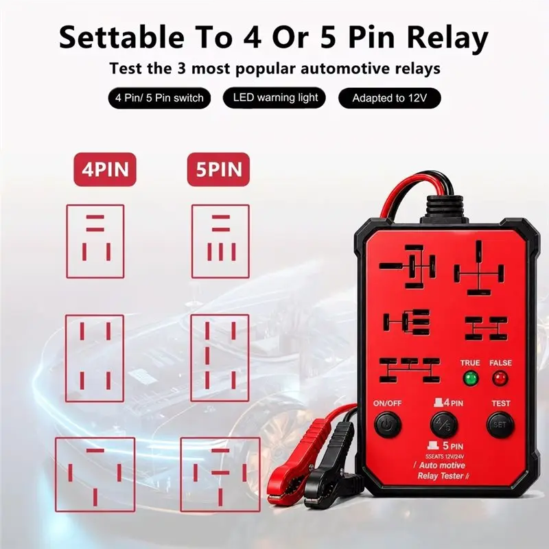 LLCS-Universal 12V 24V Car Short Circuit Relay Tester
