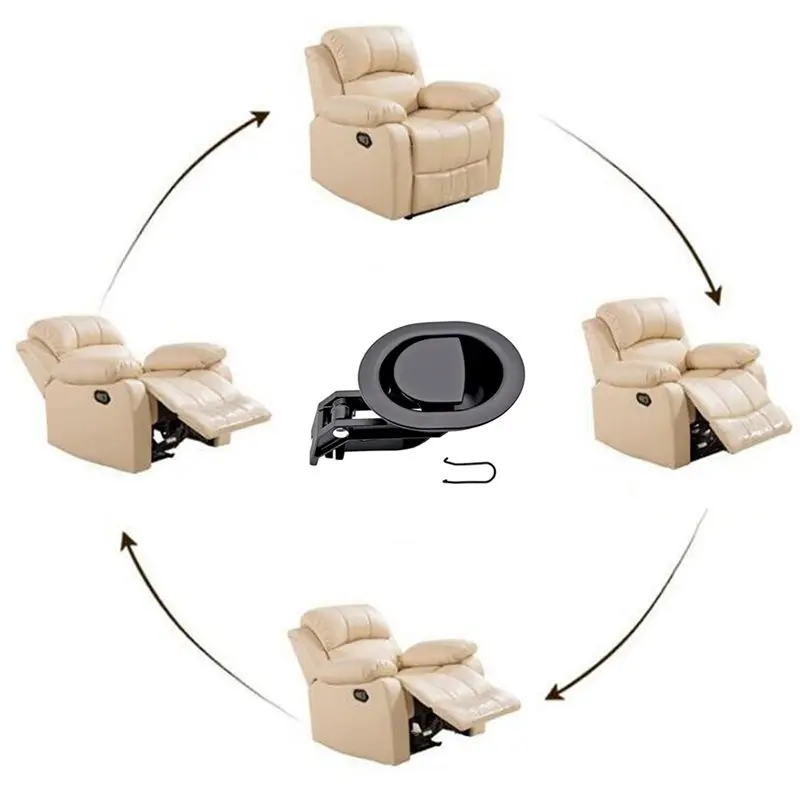 التجزئة 4 قطعة كرسي بلاستيكي الإصدار مقابض سحب البيضاوي أريكة بلاستيكية كرسي استبدال أجزاء دون كابل يناسب كابلات 3 مللي متر و 6 مللي متر #6