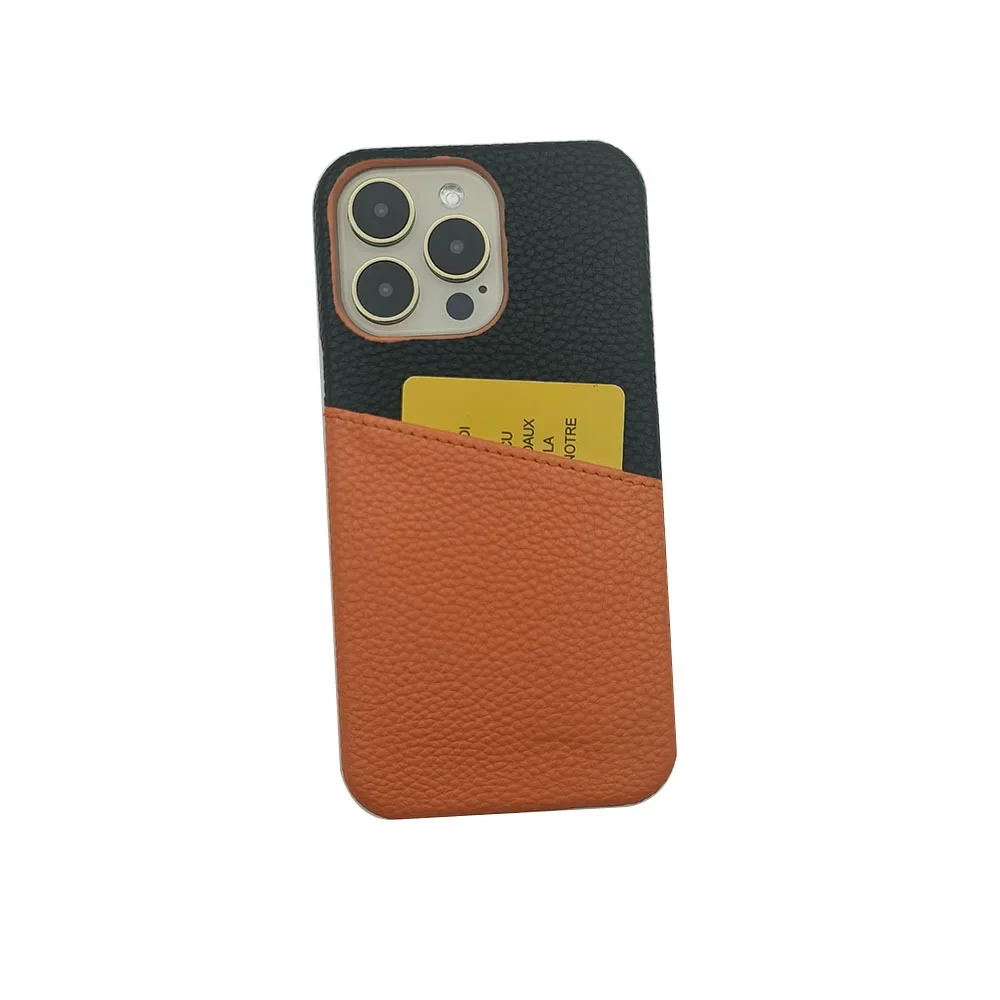 Suitable for iPhone 15 Lychee Pattern Splicing Card Case 14promax 12 12pro Zero Wallet Xs Xsmax Xr 7 8plus11 Protection Cover image 5