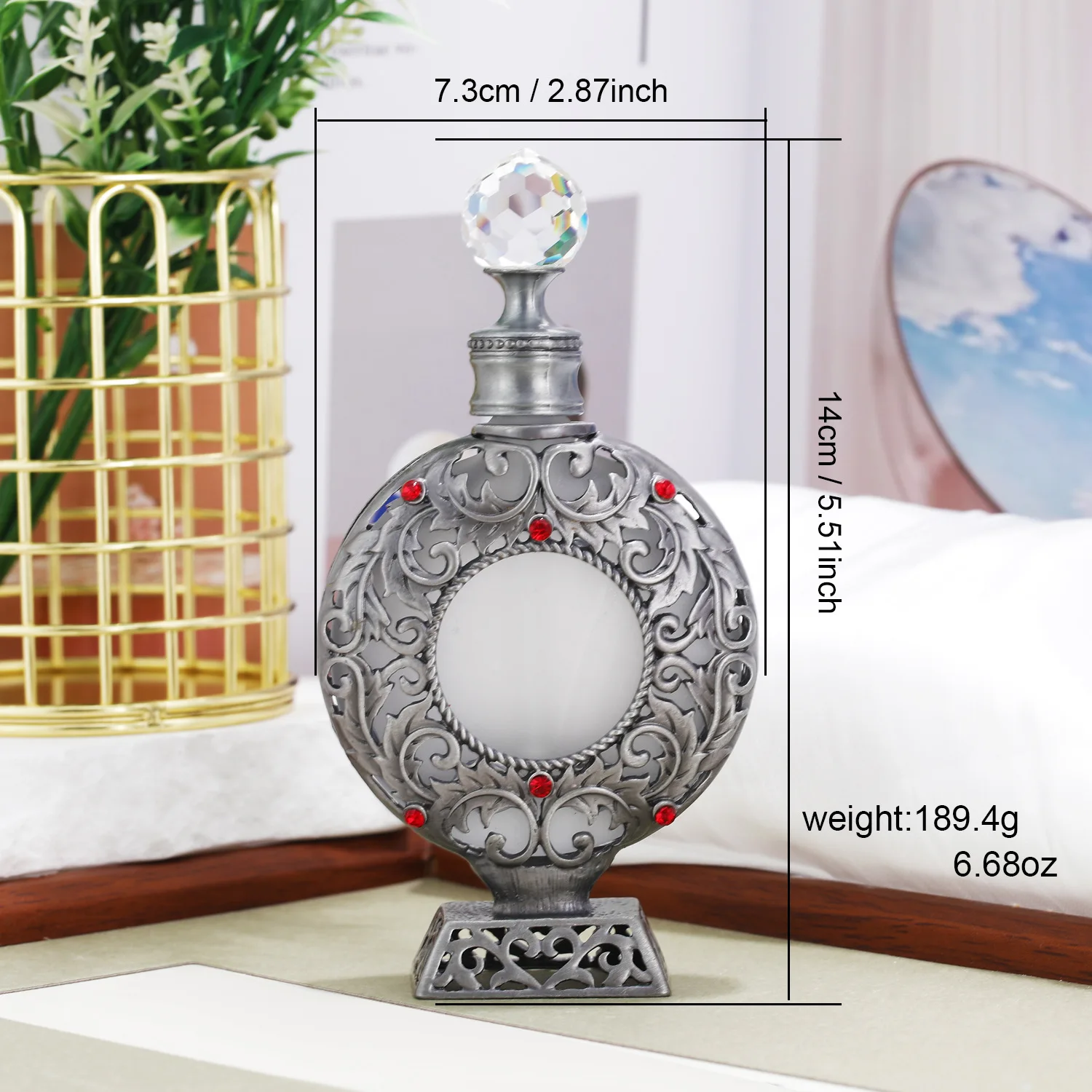 زجاجة عطر عتيقة من الزجاج الصوفي ، زجاجة عطر فارغة ، زيت عطري ، سفر ، صوفي ، عربي ، دبي ، 30 *