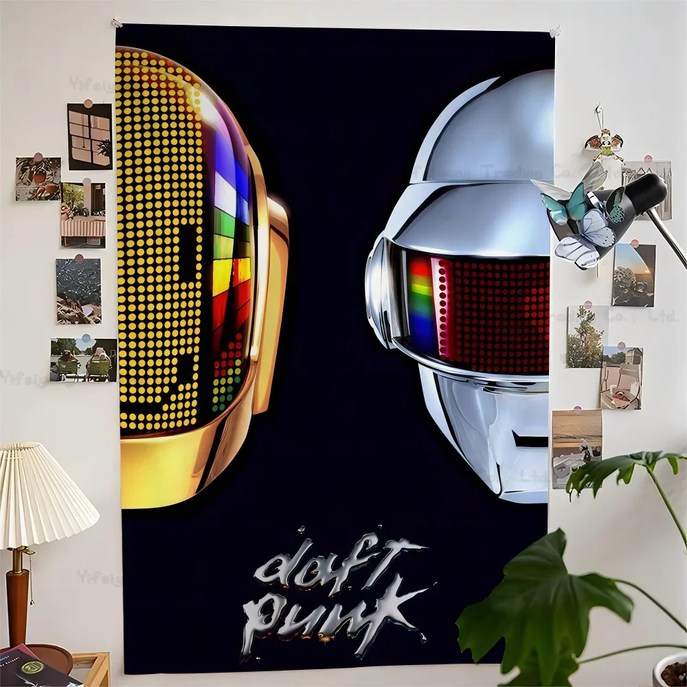 Around The World Daft Punk Anime Wandteppich für Wohnzimmer Home Dorm Decor Home Decor