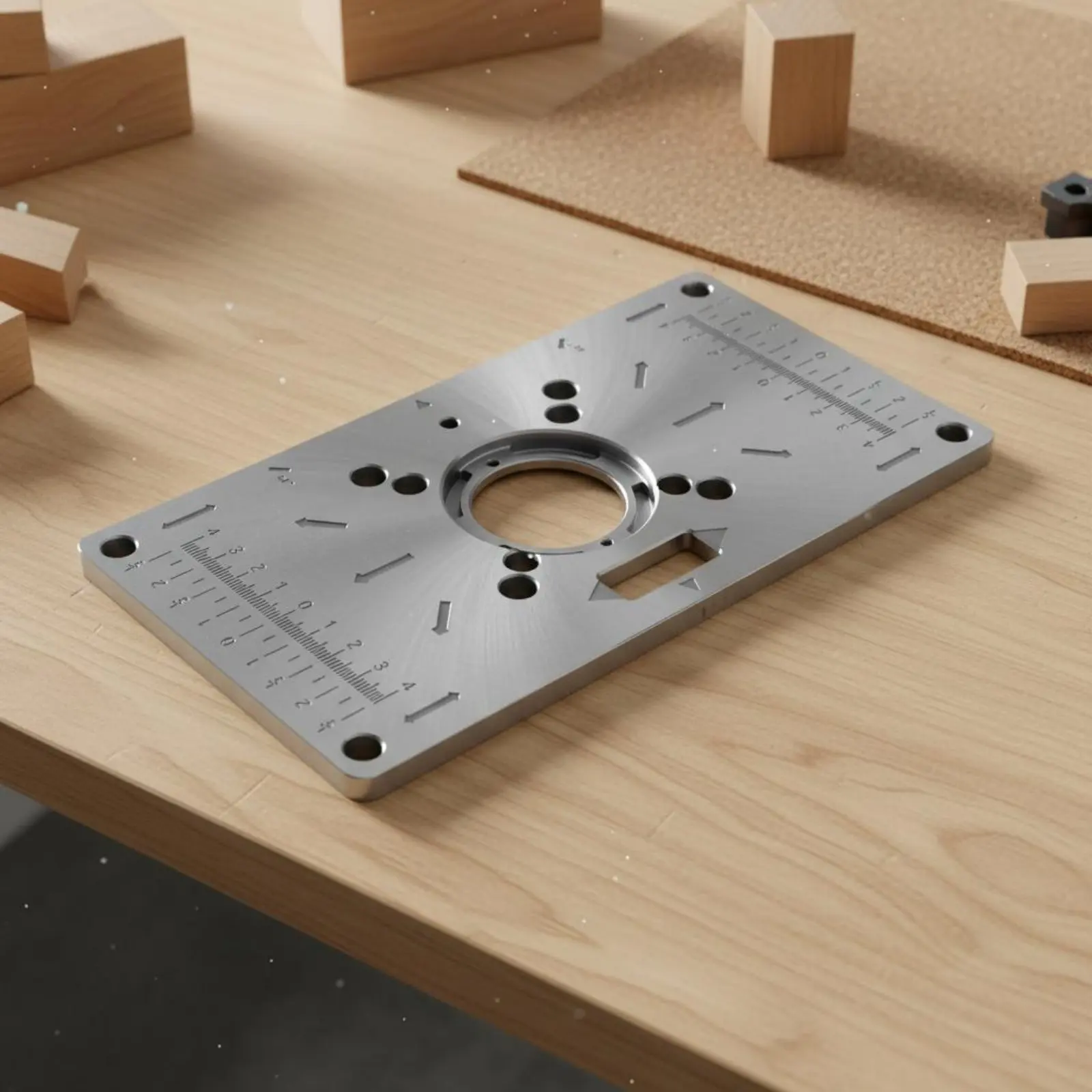 Router Table Insert Plate Easy Installation Aluminum Router Insert Plate Tool Accessory CNC Machined for Woodworkers