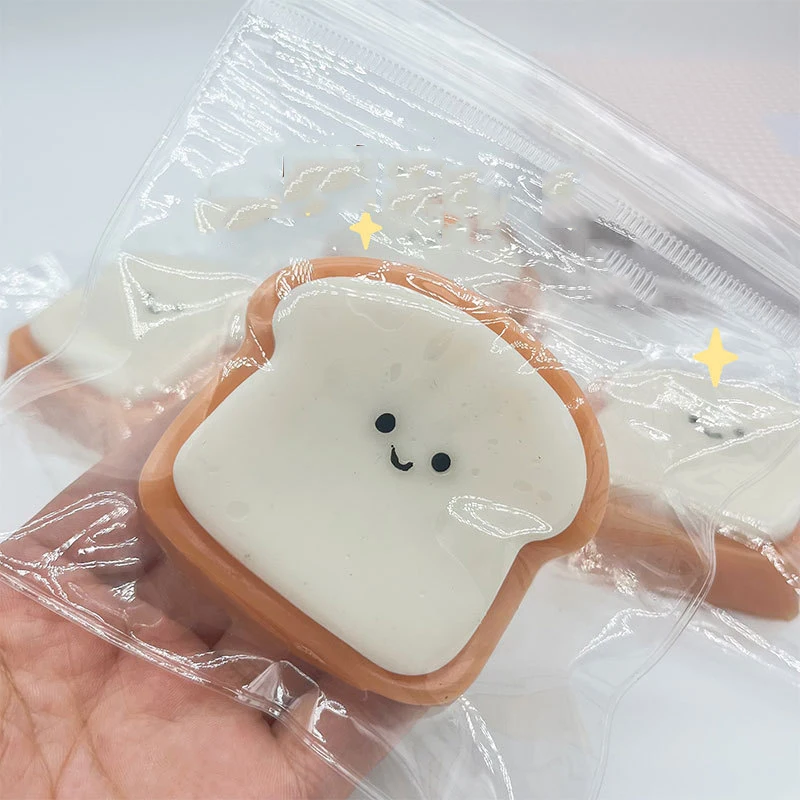 Kawaii Toast Mochi Squishy Spremere Rimbalzo Lento Giocattolo Antistress Pane Puro Fette Dessert Regalo Di Compleanno Della Ragazza Agitarsi Giocattoli