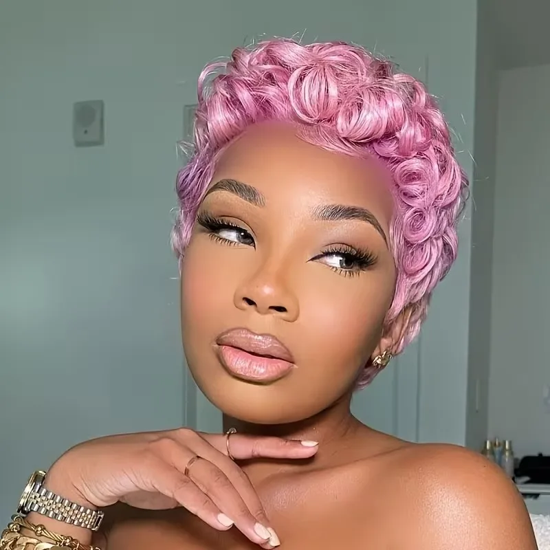 Curly Pixie Wigs Hu… - image
