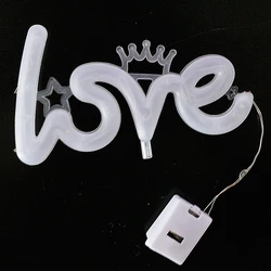 LOVE Letter Ornament Charged,Love Shape Night Light Sign Lamp Night Light for Indoor Christmas Wedding Birthday Party Gift