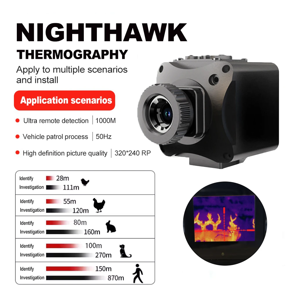 Infrared thermal imaging camera JS Nighthawk x2-Frigate 320 outdoor temperature measurement to find hot spots