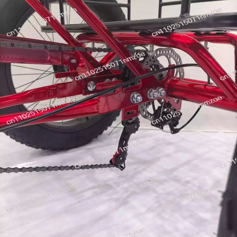 For City Travel with Storage Basket Bicicleta 20inch Cargo Bike Fat Tire 4 Wheel Bicycle Pedal Four Wheeler Can Be Used As Cargo