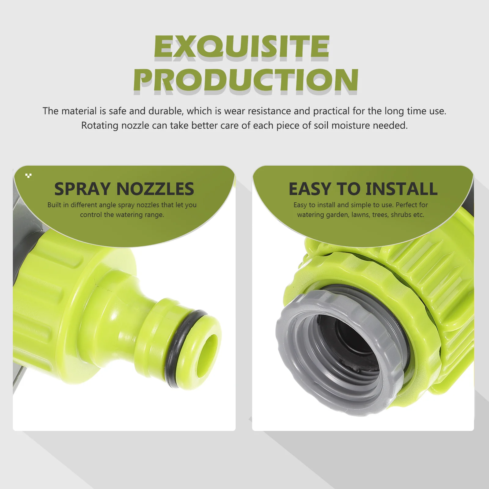 

Garden Hose Splitter 4 Ways ABS Heavy Duty Water Hose Adapter Manifold with Individual Valves for Sprinkler Irrigation System