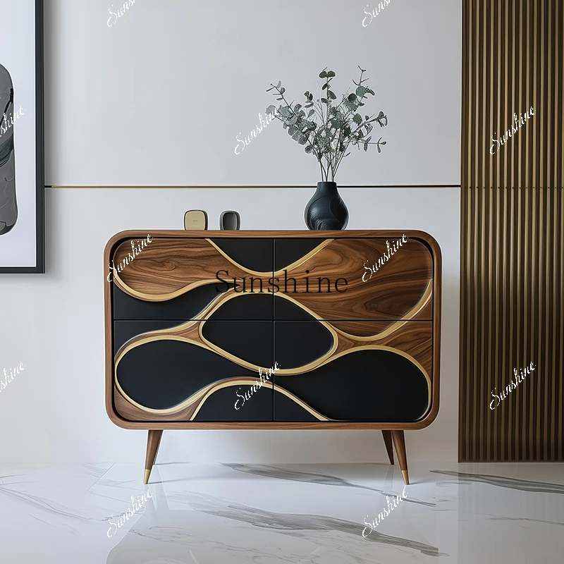 

Italian all solid wood light luxury high sense entrance decoration/villa living room locker FT