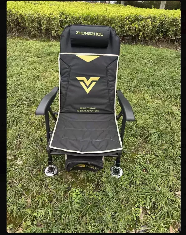 European Style Folding Reclining Fishing Chair All-Terrain Multifunctional for Outdoor