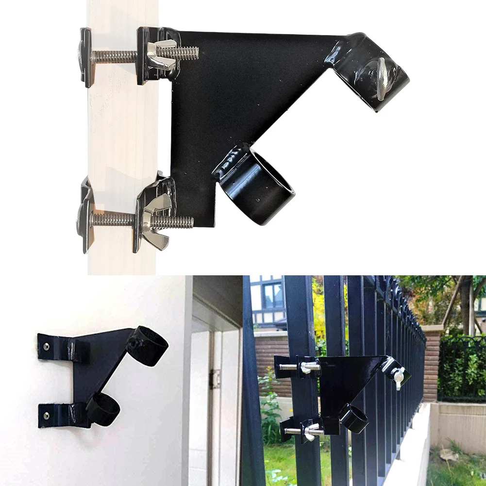 

1pc Stainless Steel Flag Pole Bracket Flag Pole Holder No Drill Design For Balcony Railings Decks Metal Porch Railings RVs