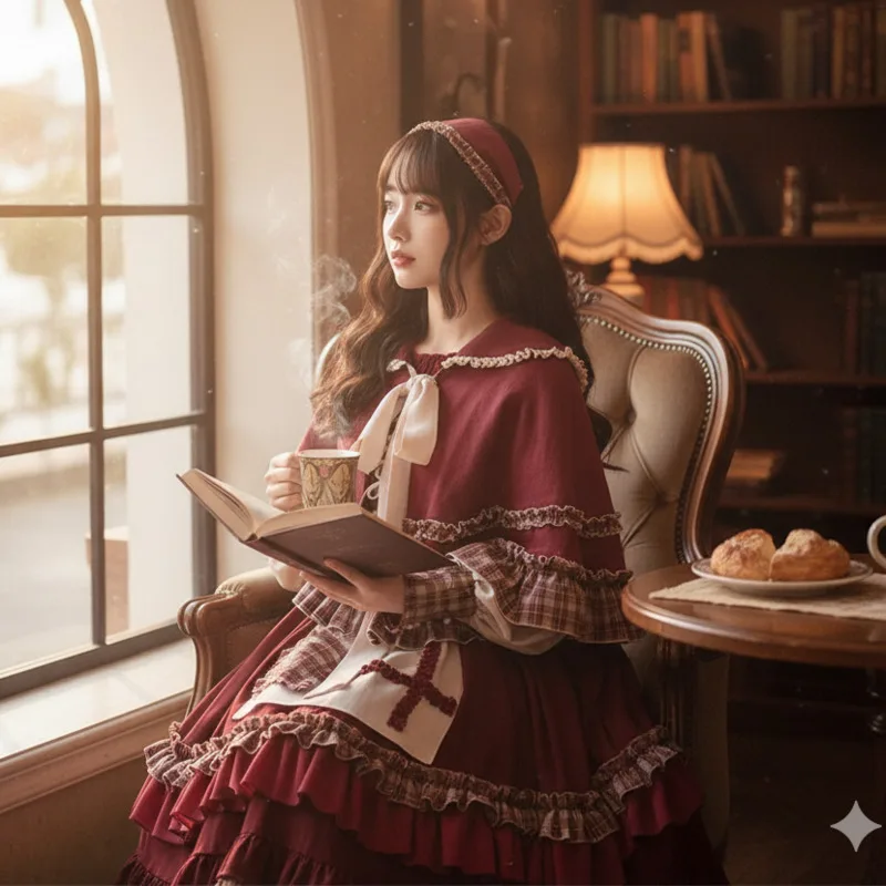 فساتين لوليتا Y2K فساتين زفاف حلوة JSK بحزام لطيف للخريف والشتاء حلوة على شكل حرف a لوليتا الزي فساتين عروس على شكل زهرة كاواي جديدة #2