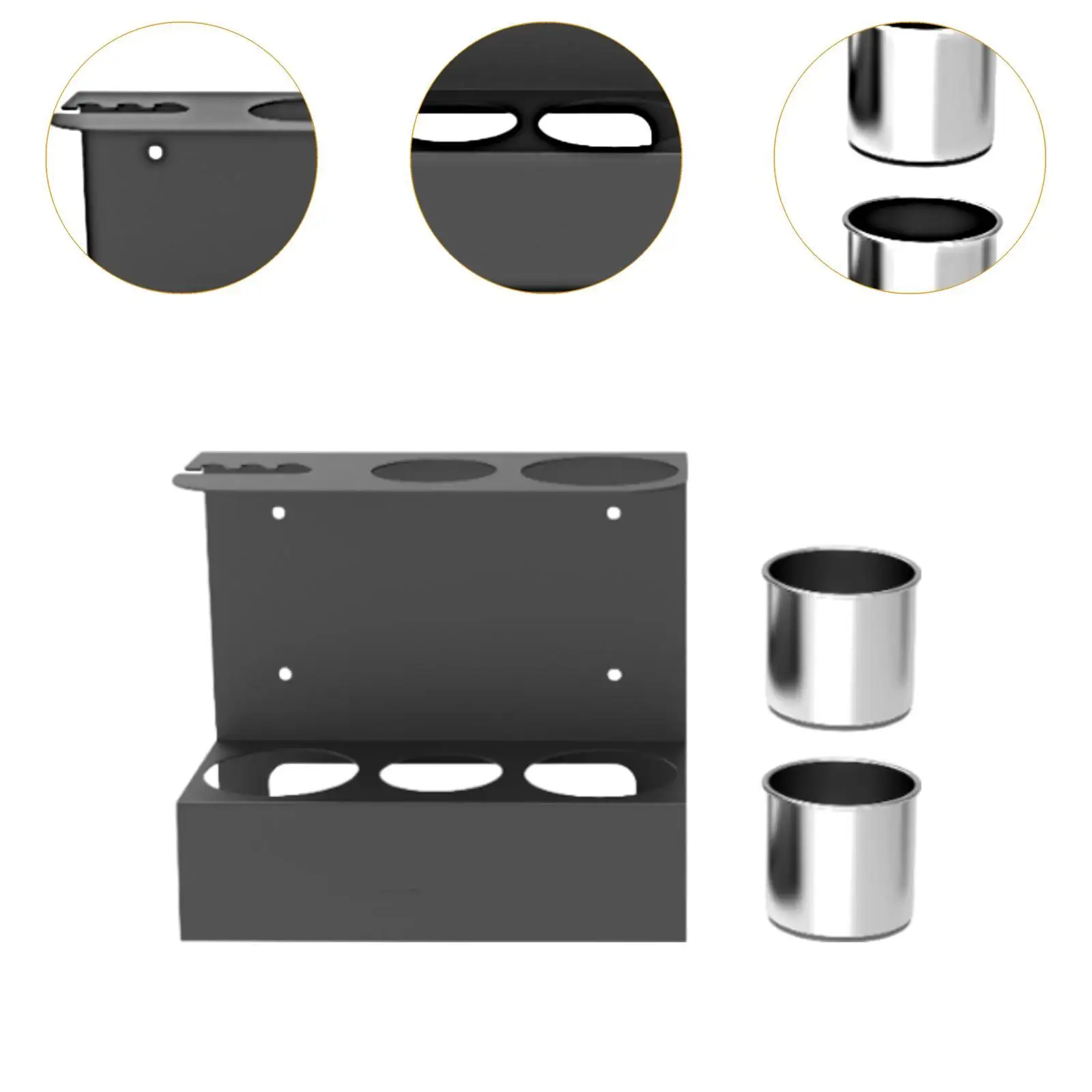 Grease Spray Organizer Wall Mounted Rack with Removable Cup for Garage or Workshop Easy Installation