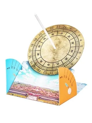 

Student science and technology small production sundial scale children's scientific experiment sun clock diy hand-assembled