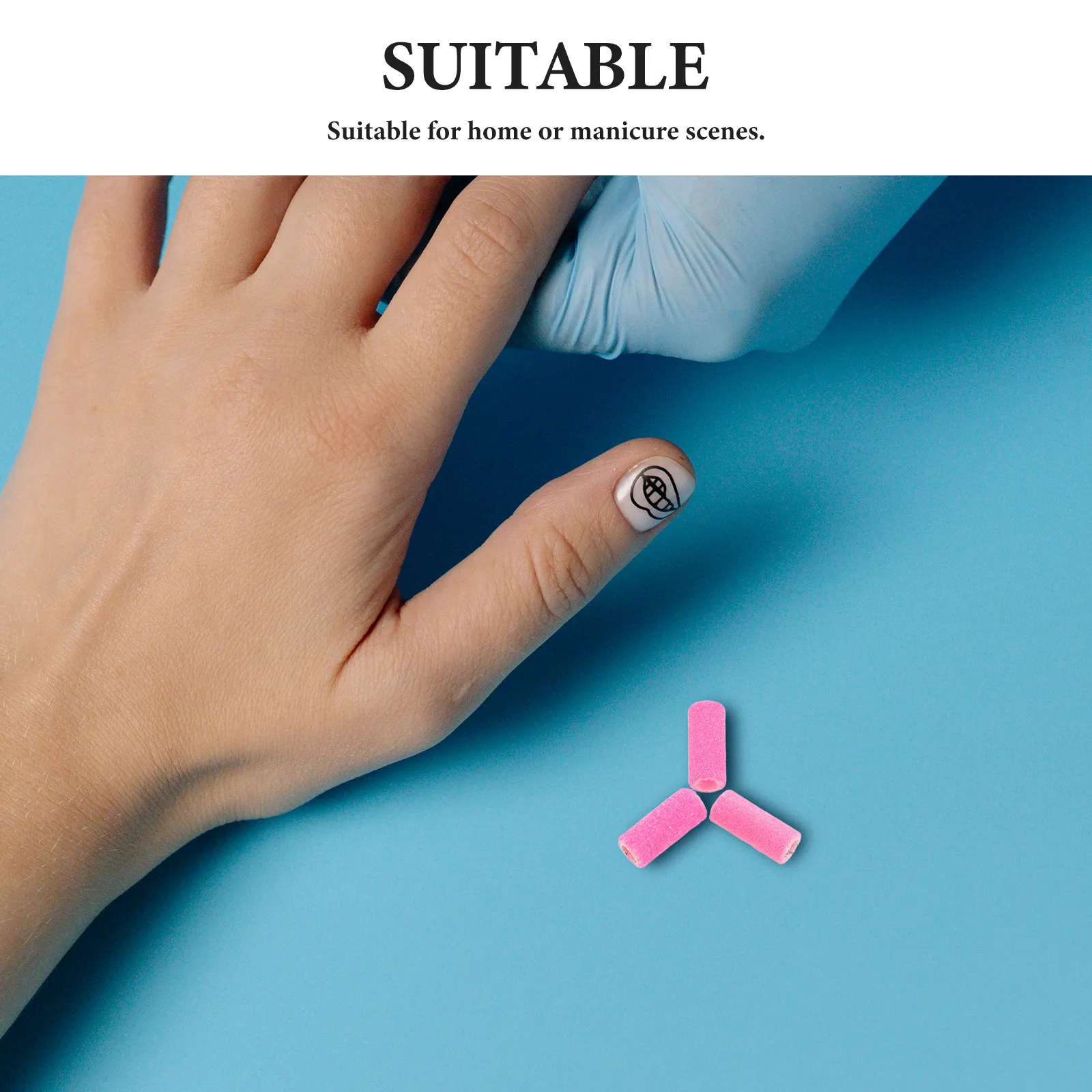 1Set Nail Drill Sanding Bands Manicure Tool 3Mm Grit 80 150 200 for Shaping Buffing Removal Dead Skin Gel Nail File Band
