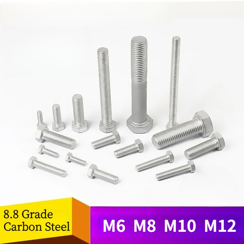 

M6 M8 M10 M12 8.8 Grade Carbon Steel Dacromet GB5783 Outside Hex Head Bolt External Hexagon Head Screw