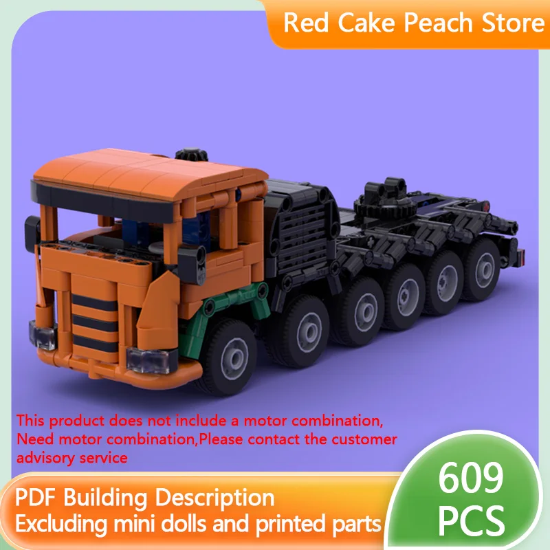 

Модель городской автомобиль MOC, строительные кирпичи, серия 124L, тягач, модульная технология, детские праздничные подарки, сборка игрушек, костюм