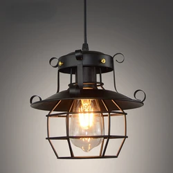 Loft Vintage Hanglamp Nordic Retro Ijzeren Lampen Industriële Hanglamp Verlichtingsarmatuur Voor Café Bar Home Decor Lampenkap