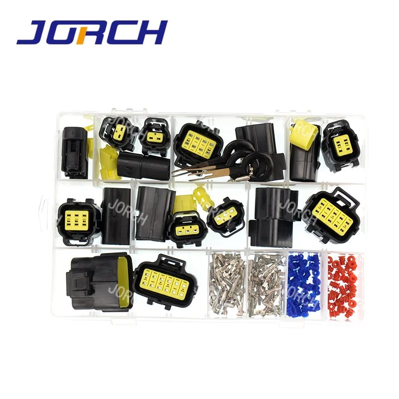 226 Pcs 1.8mm AMP Tyco Waterproof plug Electrical Wire Connector Sets Kits with Crimp Terminal and rubber seals